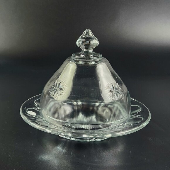 Antique - Stunning Crystal - Butter Dish - 6.5 Antique - Stunning - Butter Dish - 6.5\